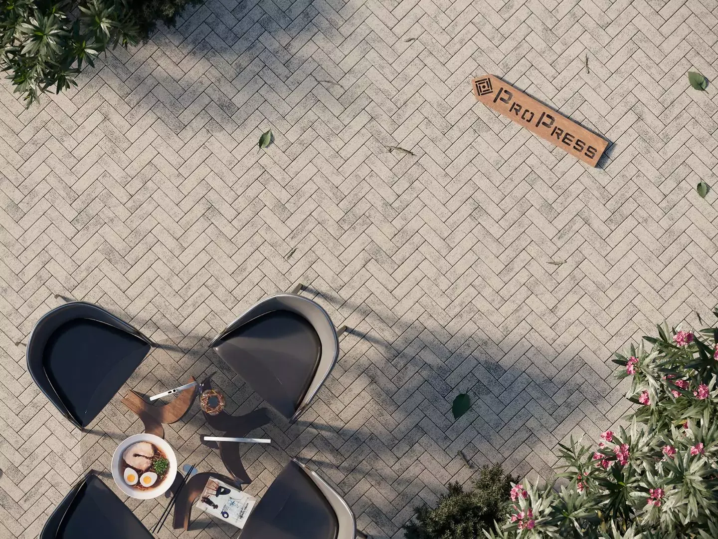 Тротуарная плитка Паркетик 180х60 №8 "Аляска", фактура гладкий, гранитная, мрамор, высота 40 мм-1